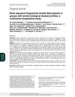 Gene signature fingerprints stratify SLE patients in groups with similar biological disease profiles: a multicentre longitudinal study