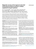 Diagnostic accuracy of the response to the brief tachycardia provoked by standing in children suspected for long QT syndrome