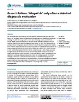Growth failure: 'idiopathic' only after a detailed diagnostic evaluation