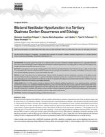 Bilateral vestibular hypofunction in a tertiary dizziness center