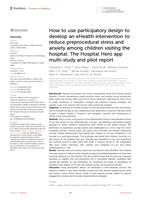 How to use participatory design to develop an eHealth intervention to reduce preprocedural stress and anxiety among children visiting the hospital