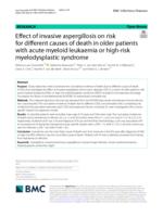 Effect of invasive aspergillosis on risk for different causes of death in older patients with acute myeloid leukaemia or high-risk myelodysplastic syndrome