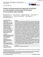 Maternal and fetal outcomes of pregnancies complicated by acute hepatitis E and the impact of HIV status