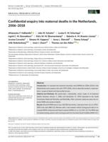 Confidential enquiry into maternal deaths in the Netherlands, 2006-2018