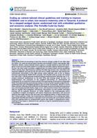 Scaling up context-tailored clinical guidelines and training to improve childbirth care in urban, low-resource maternity units in Tanzania