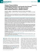 Urinary tissue inhibitor of metalloproteinases-2 and insulin-like growth factor–binding protein 7 do not correlate with disease severity in ADPKD patients