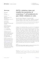 DOT1L inhibition does not modify the sensitivity of cutaneous T cell lymphoma to pan-HDAC inhibitors in vitro