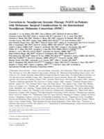 Correction to: Neoadjuvant Systemic Therapy (NAST) in patients with melanoma