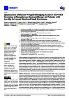 Quantitative diffusion-weighted imaging analyses to predict response to neoadjuvant immunotherapy in patients with locally advanced head and neck carcinoma