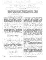 Control of radical pair lifetime by a switched magnetic field