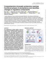 Comprehensive chromatin proteomics resolves functional phases of pluripotency and identifies changes in regulatory components