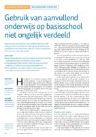 Gebruik van aanvullend onderwijs op basisschool niet ongelijk verdeeld