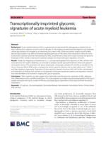 Transcriptionally imprinted glycomic signatures of acute myeloid leukemia