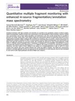 Quantitative multiple fragment monitoring with enhanced in-source fragmentation/annotation mass spectrometry