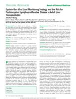 Epstein-Barr Viral load monitoring strategy and the risk for posttransplant lymphoproliferative disease in adult liver transplantation