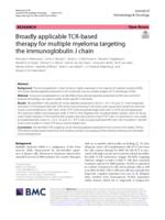 Broadly applicable TCR-based therapy for multiple myeloma targeting the immunoglobulin J chain