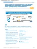 Low risk of local recurrence after a successful en bloc endoscopic submucosal dissection for noninvasive colorectal lesions with positive horizontal resection margins (R-ESD study)