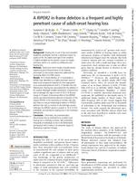 A RIPOR2 in-frame deletion is a frequent and highly penetrant cause of adult-onset hearing loss