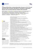Genome-Wide Meta-Analysis Identifies Variants in DSCAM and PDLIM3 that correlate with efficacy outcomes in metastatic renal cell carcinoma patients treated with sunitinib