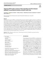 Opposing USP19 splice variants in TGF-beta signaling and TGF-beta-induced epithelial-mesenchymal transition of breast cancer cells