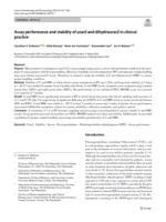Assay performance and stability of uracil and dihydrouracil in clinical practice