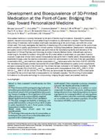 Development and bioequivalence of 3D-Printed medication at the point-of-care