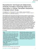 Mycophenolic acid exposure determines antibody formation following SARS-CoV-2 vaccination in kidney transplant recipients
