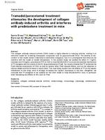 Tramadol/paracetamol treatment attenuates the development of collagen antibody-induced arthritis and interferes with prednisolone treatment in mice