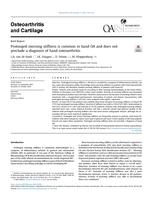 Prolonged morning stiffness is common in hand OA and does not preclude a diagnosis of hand osteoarthritis