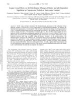 Ligand loop effects on the free energy change of redox and pH-dependent equilibria in cupredoxins probed on amicyanin variants