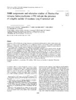 NMR assignments and relaxation studies of Thiobacillus versutus ferrocytochrome c-550 indicate the presence of a highly mobile 13-residues long C-terminal tail