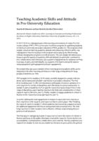 Teaching Academic Skills and Attitude in Pre-University Education