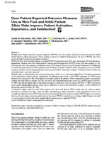 Does patient-reported outcome measures use at new foot and ankle patient clinic visits improve patient activation, experience, and satisfaction?