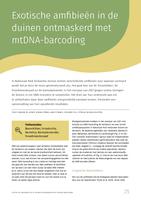 Exotische amfibieën in de duinen ontmaskerd met mtDNA barcoding