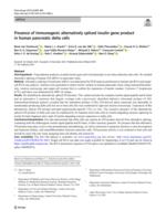 Presence of immunogenic alternatively spliced insulin gene product in human pancreatic delta cells