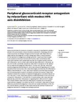 Peripheral glucocorticoid receptor antagonism by relacorilant with modest HPA axis disinhibition
