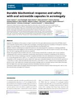 Durable biochemical response and safety with oral octreotide capsules in acromegaly