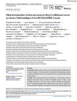 Clinical evaluation of late outcomes in Dutch childhood cancer survivors