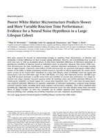 Poorer white matter microstructure predicts slower and more variable reaction time performance