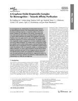 A graphene oxide center dot streptavidin complex for biorecognition - towards affinity purification