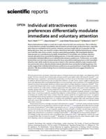 Individual attractiveness preferences differentially modulate immediate and voluntary attention