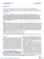 Maternal sensitivity and child internalizing and externalizing behavior