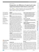 Perioperative care differences of surgical aortic valve replacement between North America and Europe