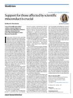 Support for those affected by scientific misconduct is crucial