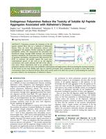 Endogenous polyamines reduce the toxicity of soluble Aβ peptide aggregates associated with Alzheimer’s disease