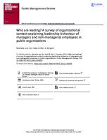 Who are leading? A survey of organizational context explaining leadership behaviour of managers and non-managerial employees in public organizations