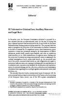 EU substantive criminal law, ancillary measures and legal basis