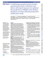 Combining transplant professional’s psychosocial donor evaluation and donor self-report measures to optimise the prediction of HRQoL after kidney donation