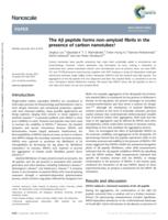 The A beta peptide forms non-amyloid fibrils in the presence of carbon nanotubes