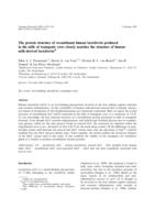 The protein structure of recombinant human lactoferrin produced in the milk of transgenic cows closely matches the structure of human milk-derived lactoferrin